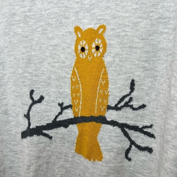 B14.22 NWT Lane Bryant Owl Sequin Scoop Sweater Top 3/4 Sleeves Sz 26/28 - Picture 4 of 6